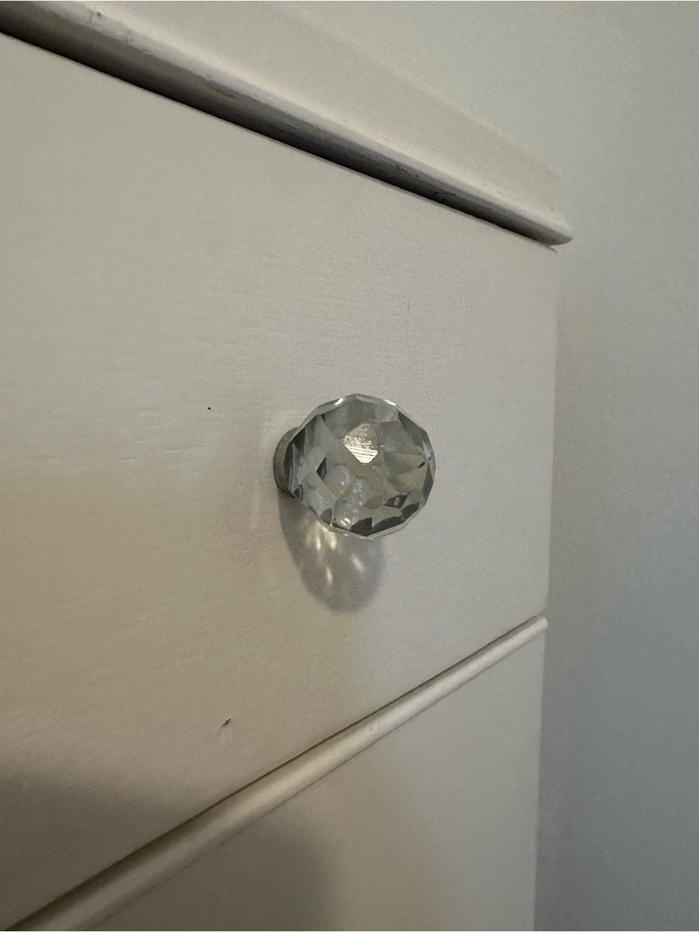 Clear Crystal Glass Knob - Elegant Drawer Pull (Clear) - 6 count
